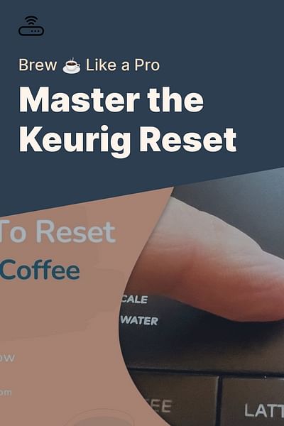 Master the Keurig Reset - Brew ☕ Like a Pro