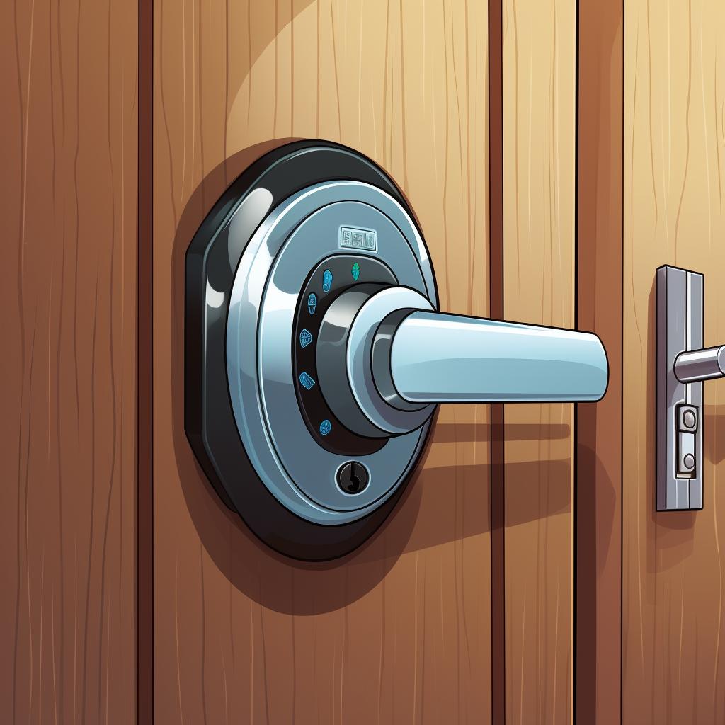 Kevo Smart Lock installed on a door